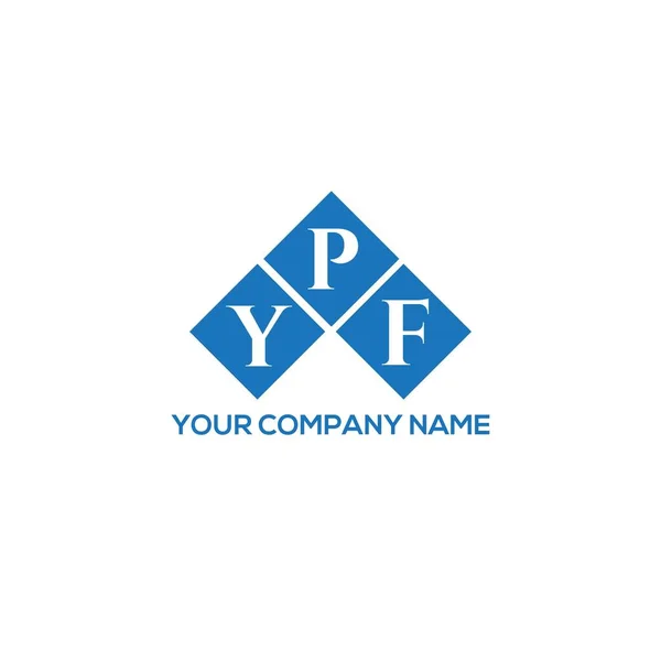 白を基調としたYpfレターロゴデザイン Ypfクリエイティブイニシャルレターロゴコンセプト Ypfレターデザイン — ストックベクタ
