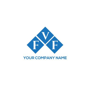 Beyaz arka planda FVF harf logosu tasarımı. FVF yaratıcı harflerin baş harfleri logo kavramı. FVF harf tasarımı.