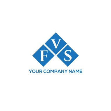 Beyaz arka planda FVS harf logosu tasarımı. FVS yaratıcı harflerin baş harfleri logo kavramı. FVS harf tasarımı.
