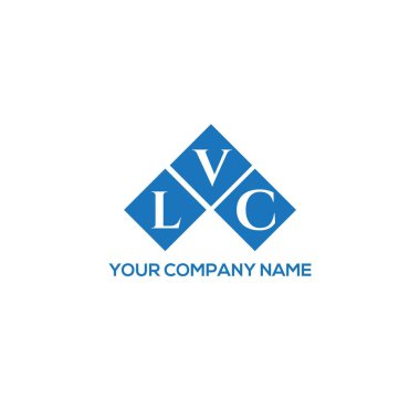 Beyaz arka planda LVC harf logosu tasarımı. LVC yaratıcı harflerin baş harfleri logo kavramı. LVC harf tasarımı.