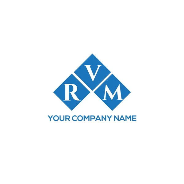Σχεδιασμός Λογότυπου Γραμμάτων Rvm Λευκό Φόντο Rvm Δημιουργική Αρχικά Γράμμα — Διανυσματικό Αρχείο