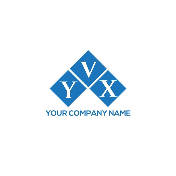 Diseño Del Logotipo Letra Yvx Sobre Fondo Blanco Yvx Iniciales — Vector de stock