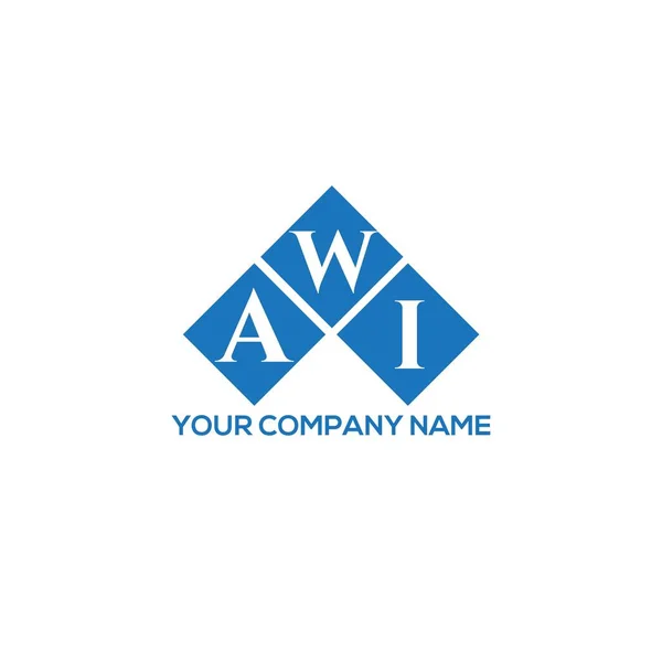Σχεδιασμός Λογότυπου Awi Λευκό Φόντο Σχέδιο Λογοτύπου Δημιουργικά Αρχικά Awi — Διανυσματικό Αρχείο