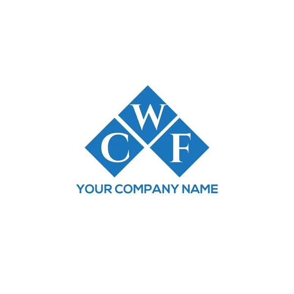 Cwf Letter Logo Design White Background Cwf Creative Initials Letter — Stock Vector