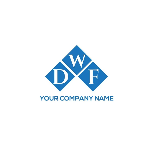 Dwf Letter Logo Design White Background Dwf Creative Initials Letter — Stock Vector