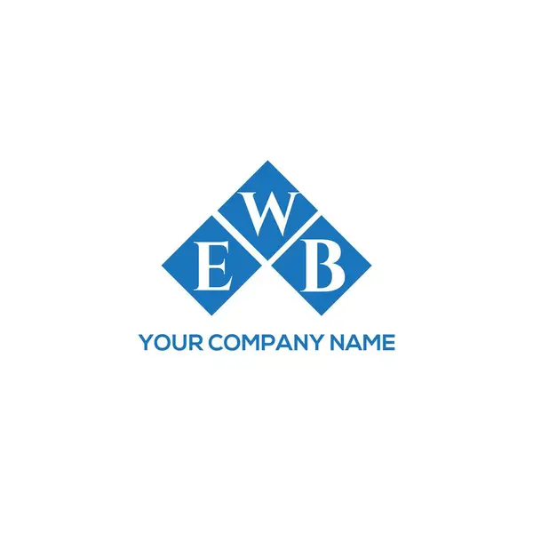 Ewb Letter Logo Design White Background Ewb Creative Initials Letter — Stock Vector