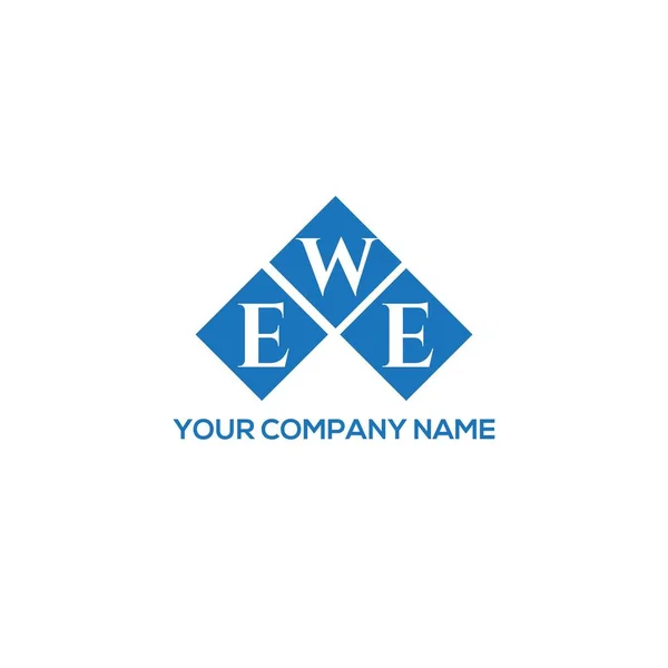 Beyaz Arka Planda Ewe Harf Logosu Tasarımı Ewe Yaratıcı Harfler — Stok Vektör
