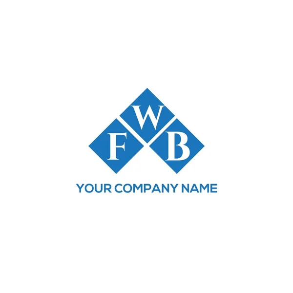 Fwb Letter Logo Design White Background Fwb Creative Initials Letter — Stock Vector