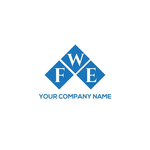 白色背景的Fwe字母标识设计 Fwe创意的首字母首字母标识概念 Fwe字母设计 — 图库矢量图片