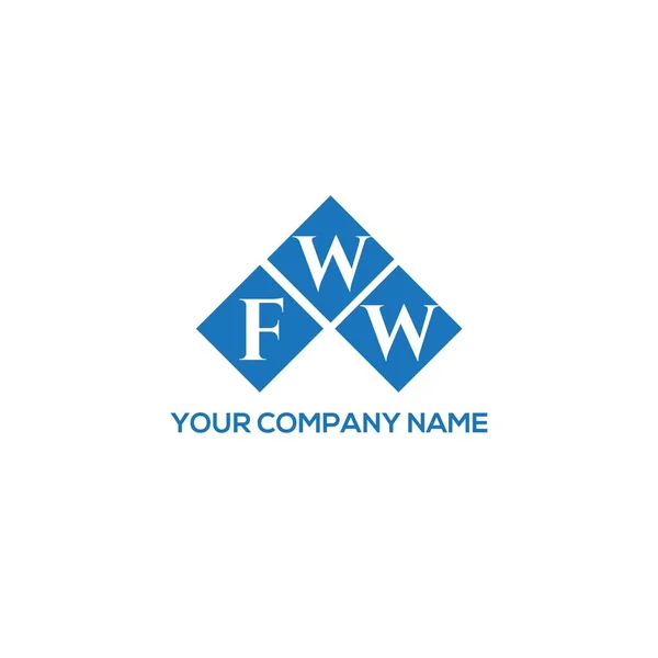 Fww Letter Logo Design White Background Fww Creative Initials Letter — Stock Vector