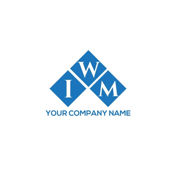 Σχεδιασμός Λογότυπου Γραμμάτων Iwm Λευκό Φόντο Iwm Δημιουργικά Αρχικά Γράμμα — Διανυσματικό Αρχείο