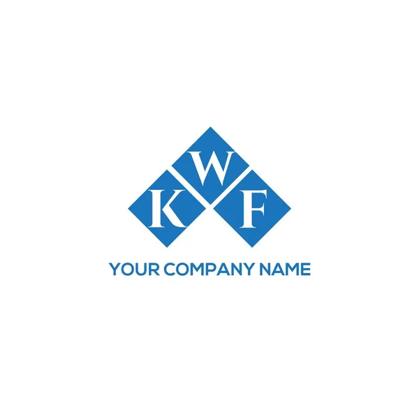 Kwf Letter Logo Design White Background Kwf Creative Initials Letter — Stock Vector