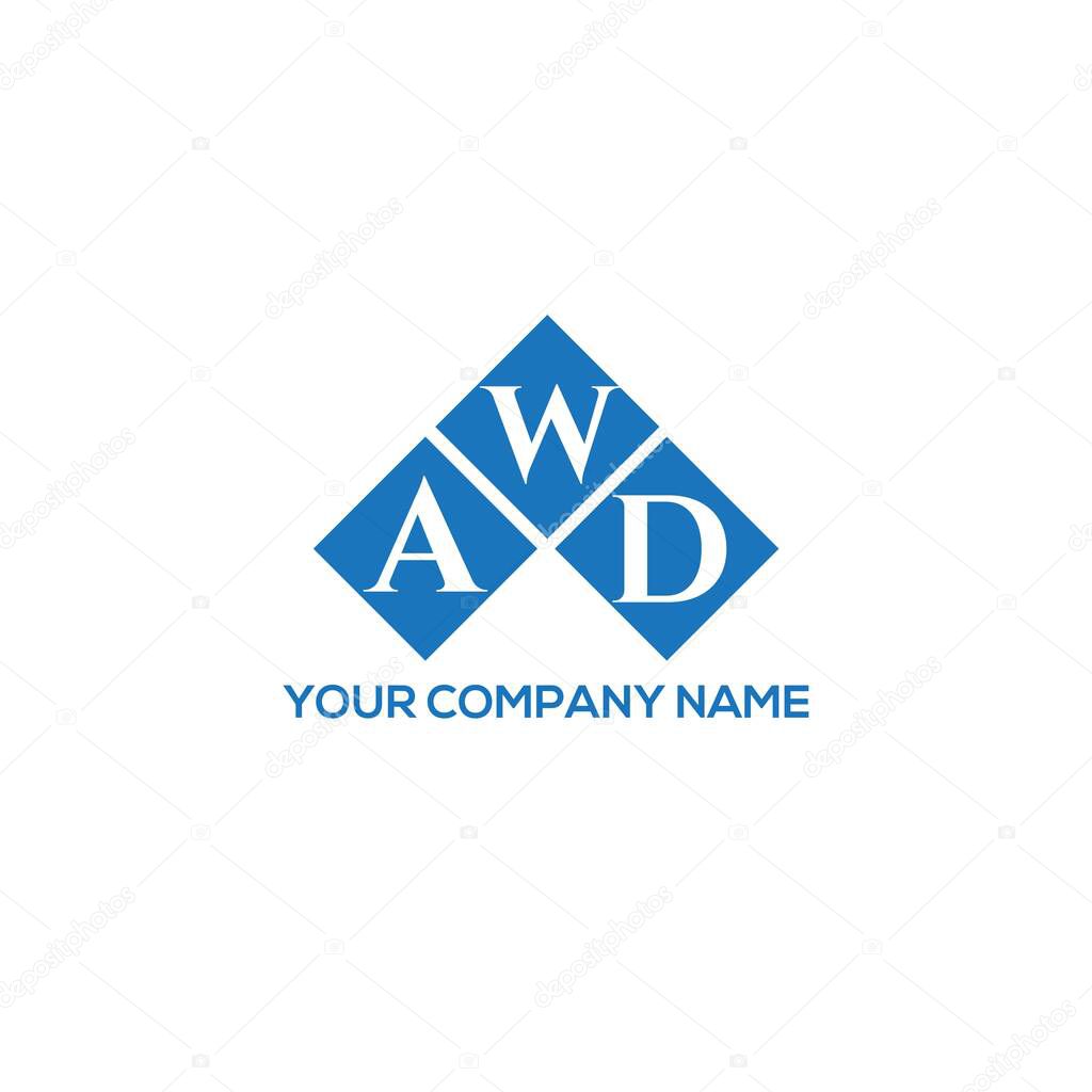  AWD letter logo design on white background.  AWD creative initials letter logo concept.  AWD letter design.