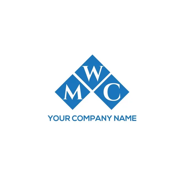 ホワイトを基調としたMwcレターロゴデザイン Mwcクリエイティブイニシャルレターロゴコンセプト Mwcレターデザイン — ストックベクタ