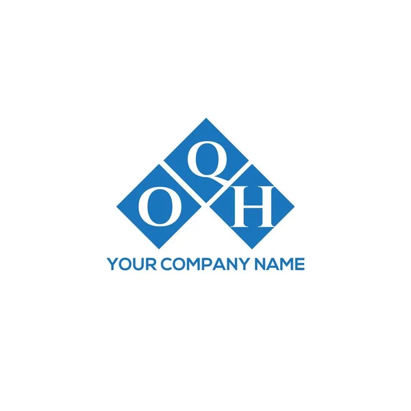 Design Logotipo Letra Oqh Fundo Branco Oqh Iniciais Criativas Conceito — Vetor de Stock