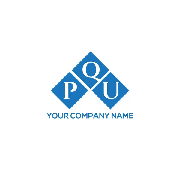 Pqu Brev Logotyp Design Vit Bakgrund Pqu Kreativa Initialer Brev — Stock vektor