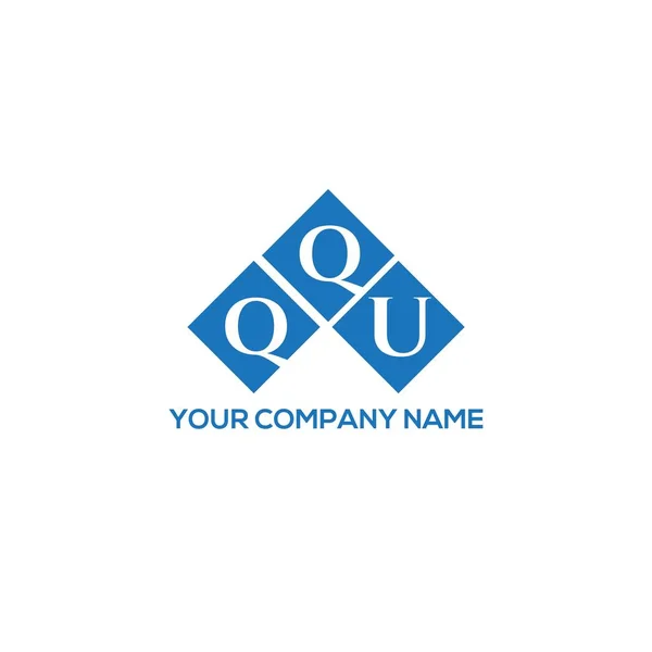 Qqu Bokstav Logotyp Design Vit Bakgrund Qqu Kreativa Initialer Brev — Stock vektor