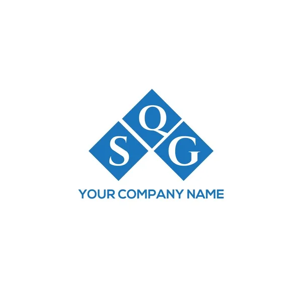 Sqg Letter Logo Design White Background Sqg Creative Initials Letter — Stock Vector