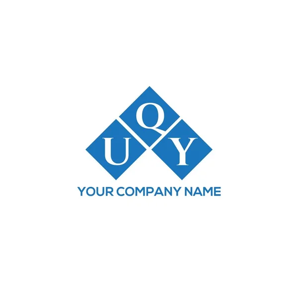 Uqy Bokstav Logotyp Design Vit Bakgrund Uqy Kreativa Initialer Brev — Stock vektor