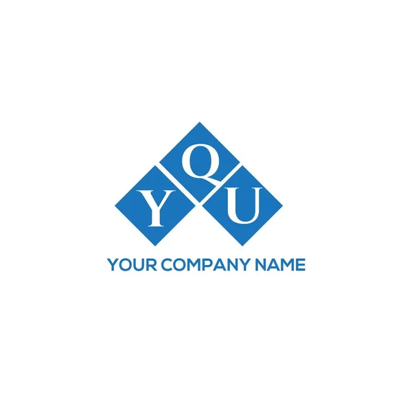 Yqu Lettre Logo Design Sur Fond Blanc Yqu Initiales Créatives — Image vectorielle