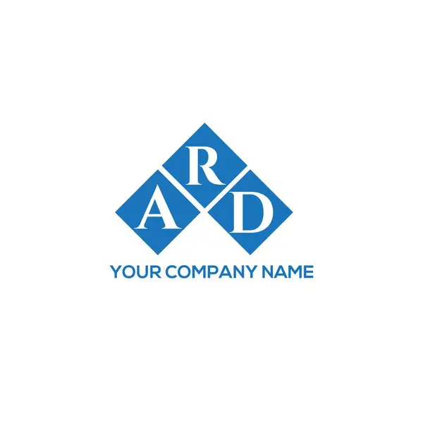 Projeto Logotipo Carta Ard Fundo Branco Ard Iniciais Criativas Conceito — Vetor de Stock