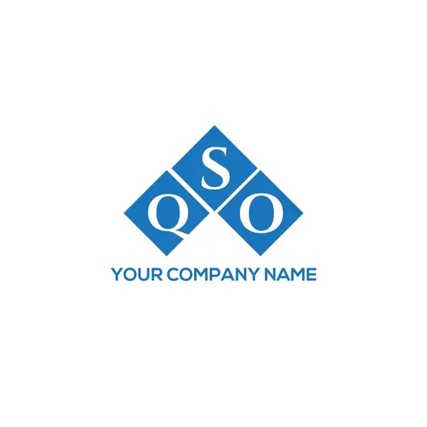 Qso Letter Logo Design White Background Qso Creative Initials Letter — Stock Vector