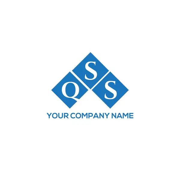Qss Letter Logo Design White Background Qss Creative Initials Letter — Stock Vector