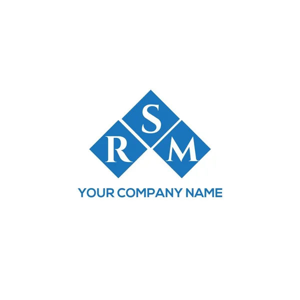 白色背景的Rsm字母标识设计 Rsm创意的首字母首字母标识概念 Rsm字母设计 — 图库矢量图片