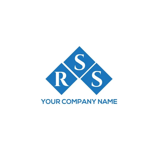 白色背景的Rss字母标志设计 Rss创意首字母首字母标识概念 Rss字母设计 — 图库矢量图片