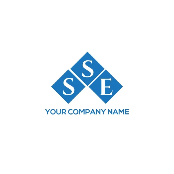 ホワイトを基調としたSseの文字ロゴデザイン Sseクリエイティブイニシャルレターロゴコンセプト Sse文字デザイン — ストックベクタ