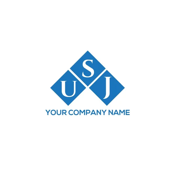 Usj字母标识的白色背景设计 Usj创意的首字母首字母标识概念 Usj字母设计 — 图库矢量图片