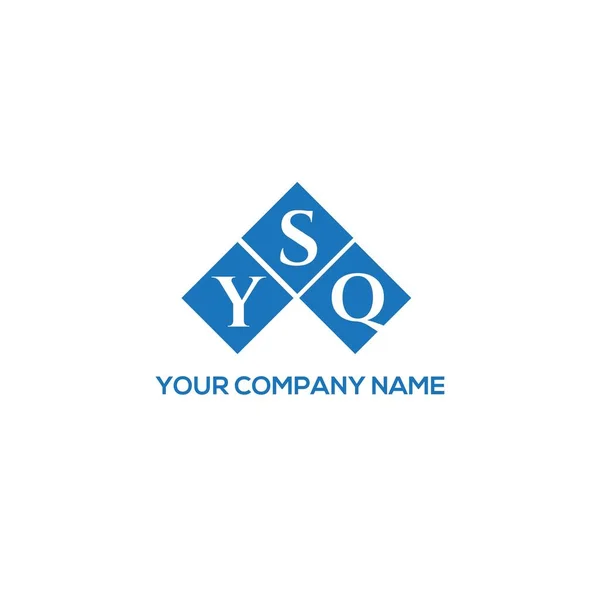 Ysq Brev Logotyp Design Vit Bakgrund Ysq Kreativa Initialer Brev — Stock vektor