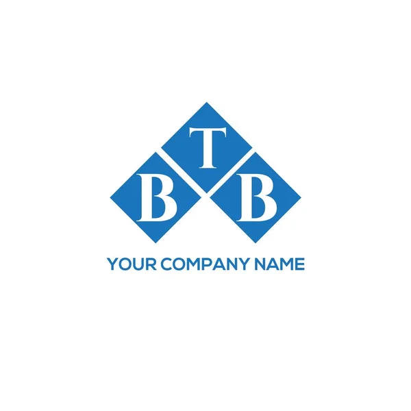 白底Btb字母标识设计 Btb创意首字母首字母标识概念 Btb字母设计 — 图库矢量图片