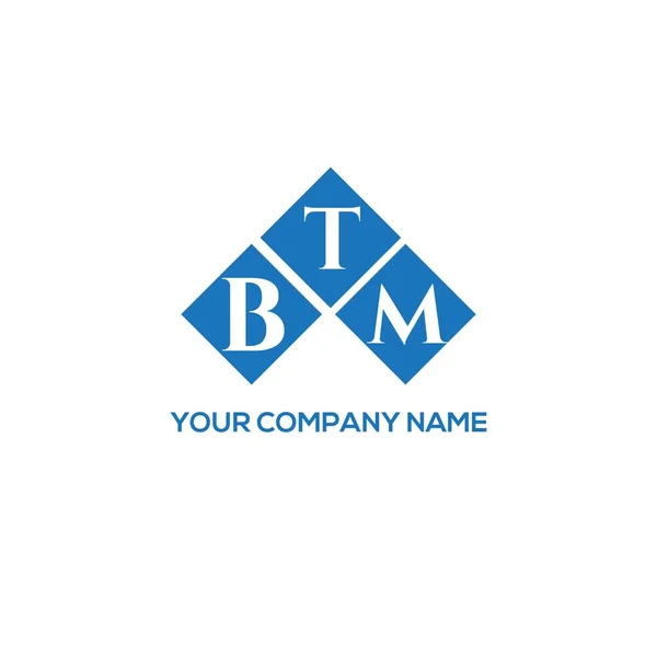 Btm Letter Logo Design White Background Btm Creative Initials Letter — Stock Vector
