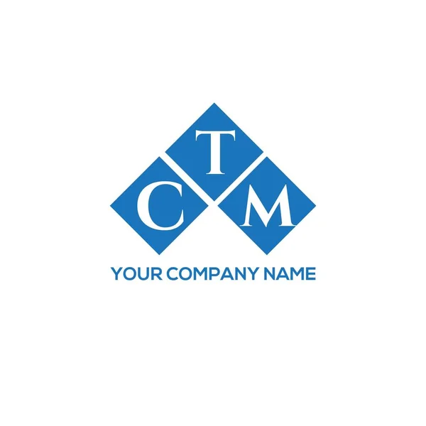Ctm Letter Logo Design White Background Ctm Creative Initials Letter — Stock Vector