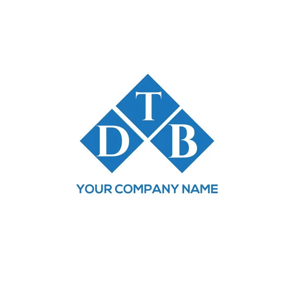 Design Logotipo Carta Dtb Fundo Branco Dtb Iniciais Criativas Conceito — Vetor de Stock