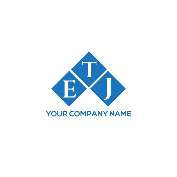 Etj Lettre Logo Design Sur Fond Blanc Etj Initiales Créatives — Image vectorielle