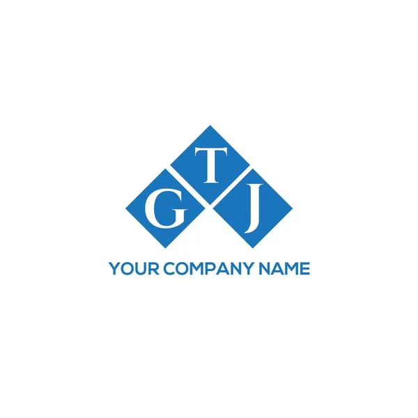 Gtj字母标识的白色背景设计 Gtj创意的首字母首字母标识概念 Gtj字母设计 — 图库矢量图片