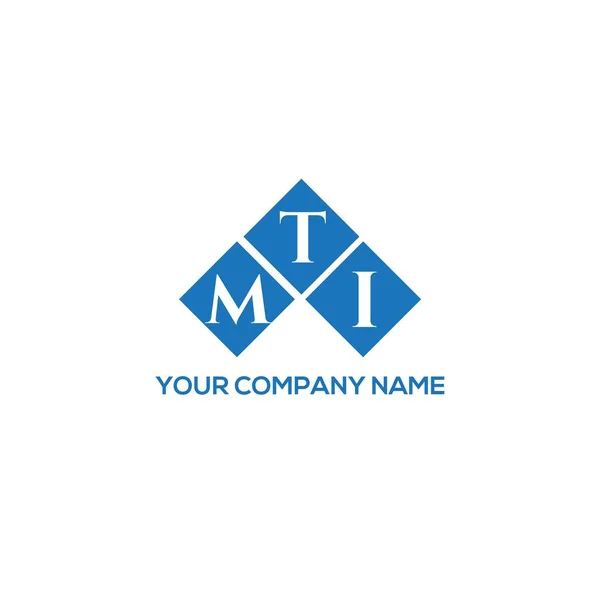 Mti Lettre Logo Design Sur Fond Blanc Mti Initiales Créatives — Image vectorielle