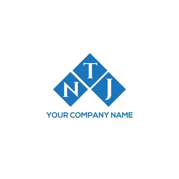 Diseño Del Logotipo Letra Ntj Sobre Fondo Blanco Ntj Iniciales — Vector de stock