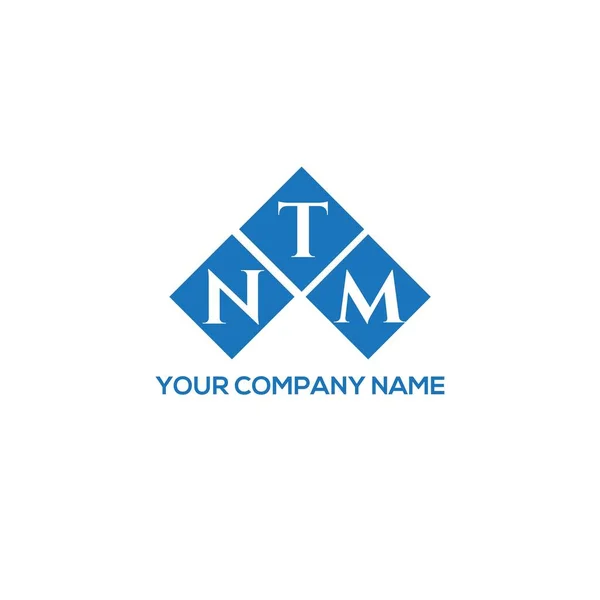 Ntm Letter Logo Design White Background Ntm Creative Initials Letter — Stock Vector