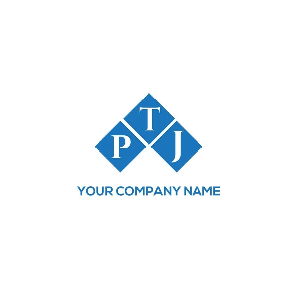 Ptj Lettre Logo Design Sur Fond Blanc Ptj Initiales Créatives — Image vectorielle