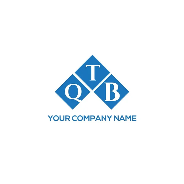 Design Logotipo Carta Qtb Fundo Branco Qtb Iniciais Criativas Conceito — Vetor de Stock