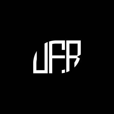 Siyah arka planda UFR harf logosu tasarımı. UFR yaratıcı harflerin baş harfleri logo kavramı. UFR harf dizaynı. UFR harfi logo tasarımı. Siyah arka planda. UFR yaratıcı harflerin baş harfleri logo kavramı. UFR harf tasarımı.