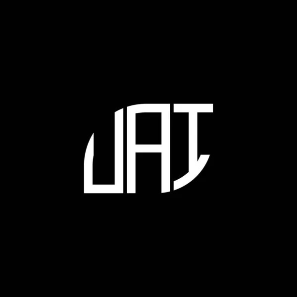Jai Logo Ontwerp Zwarte Achtergrond Jai Creatieve Initialen Letter Logo — Stockvector