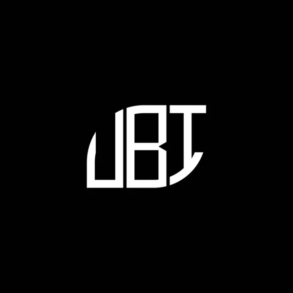 Diseño Del Logotipo Letra Ubi Sobre Fondo Negro Iniciales Creativas — Vector de stock