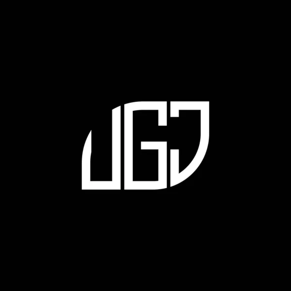 Ugj Letter Logo Design Auf Schwarzem Hintergrund Ugj Kreative Initialen — Stockvektor