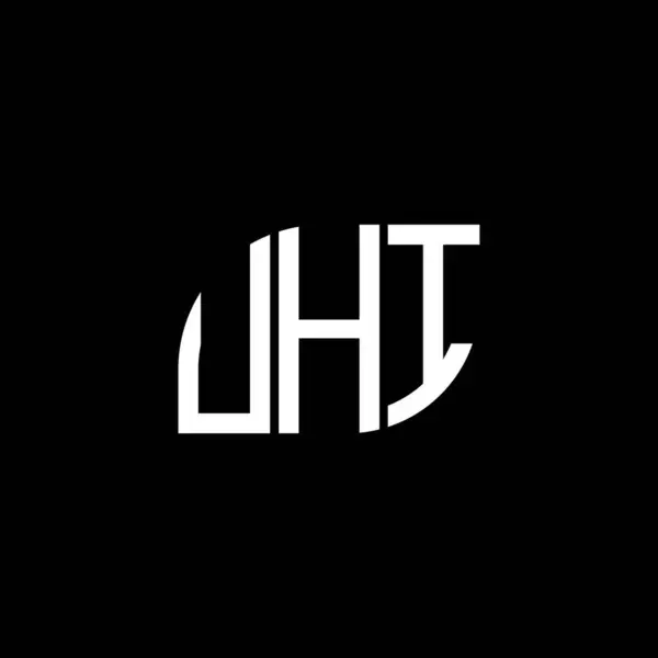 Diseño Del Logotipo Letra Ugi Sobre Fondo Negro Ugi Iniciales — Vector de stock