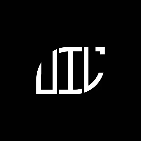 Uil Písmeno Logo Design Černém Pozadí Uil Kreativní Iniciály Koncept — Stockový vektor