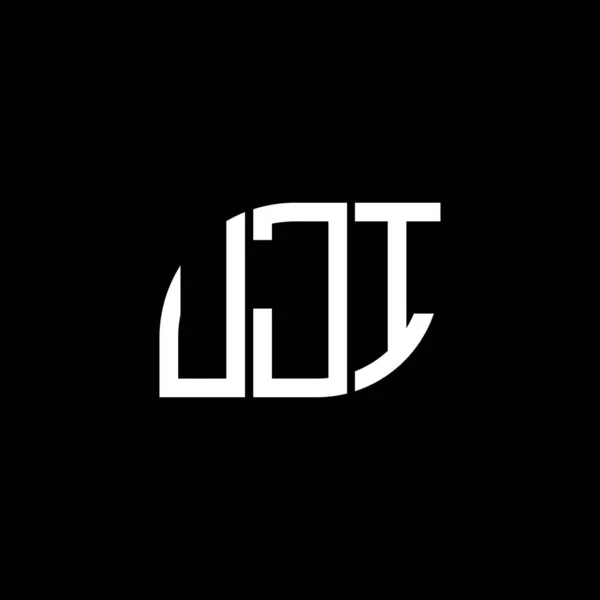 Logo Lettera Uja Sfondo Nero Uja Creativo Iniziali Lettera Logo — Vettoriale Stock